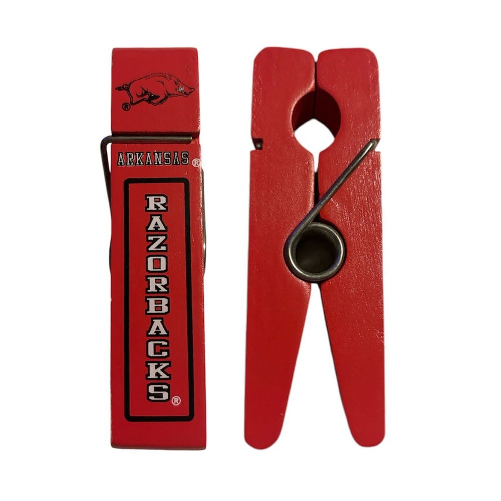 Arkansas Razorback Jumbo Clothes Pin Clip Office/Desk Paper Weight, 6”